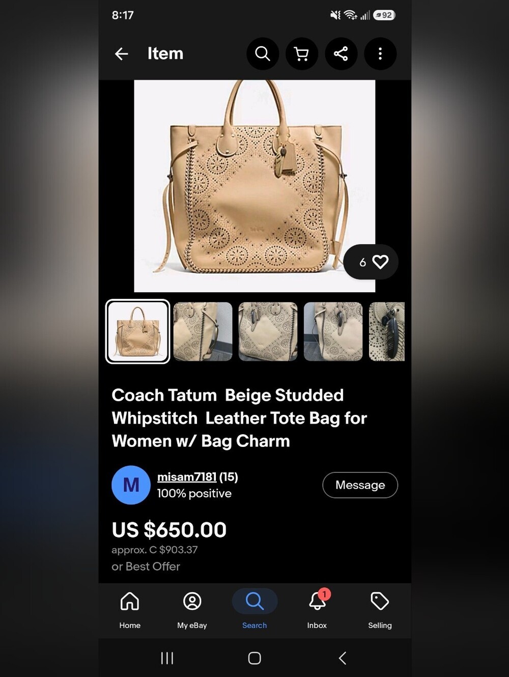 Coach Handbag - Picture 14 of 16